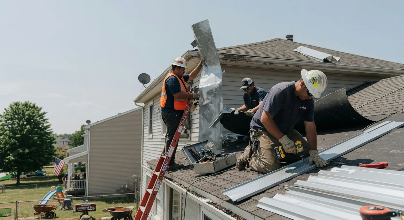 Storm Damage Metal Roof Repair in Mooresville, AL